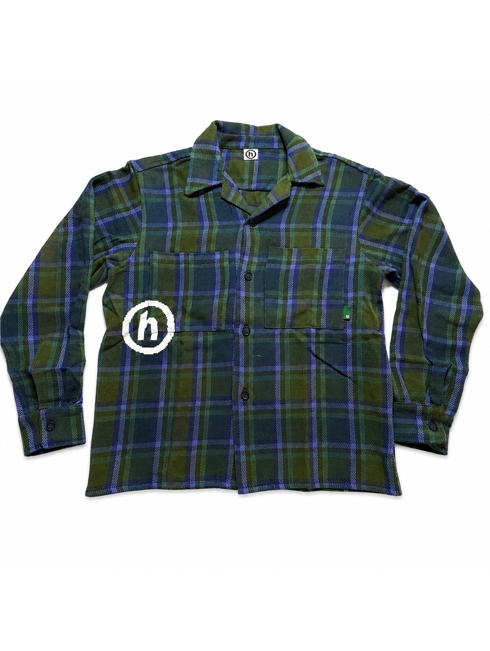 Hidden NY Green Plaid 2 Pocket Overshirt Medium NWT